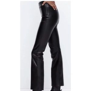 New with tags cropped Zara leather pants